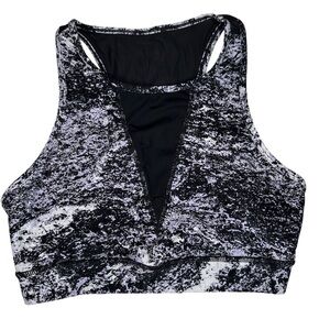 DKNY Women's Black and White Sports Bra